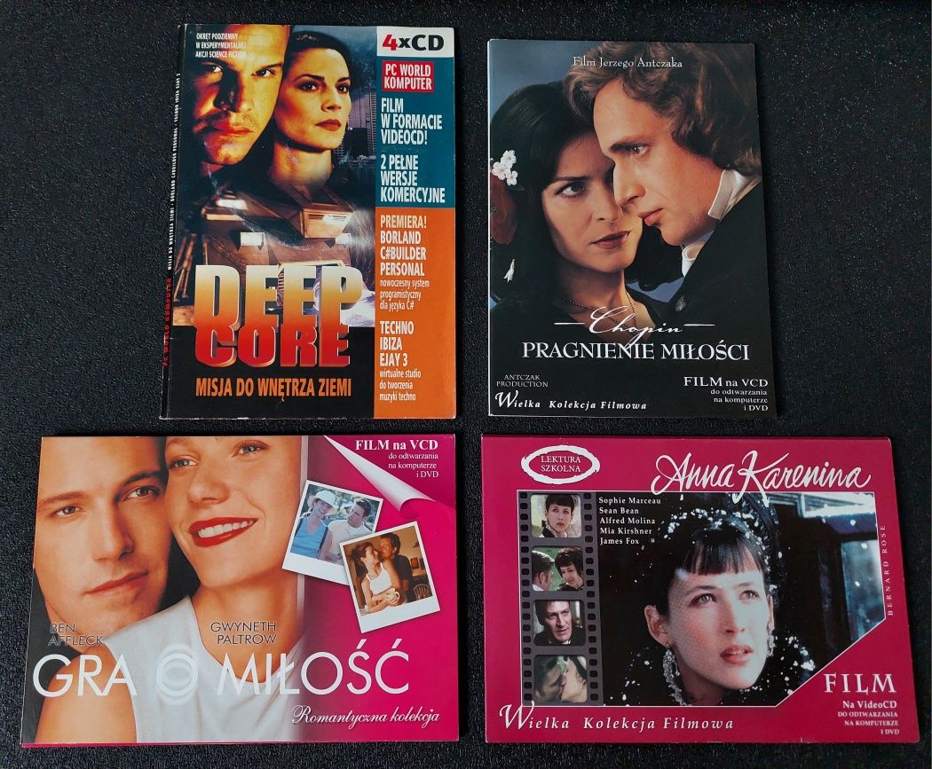 4 filmy VCD/DVD Deep Core Pragnienie miłości