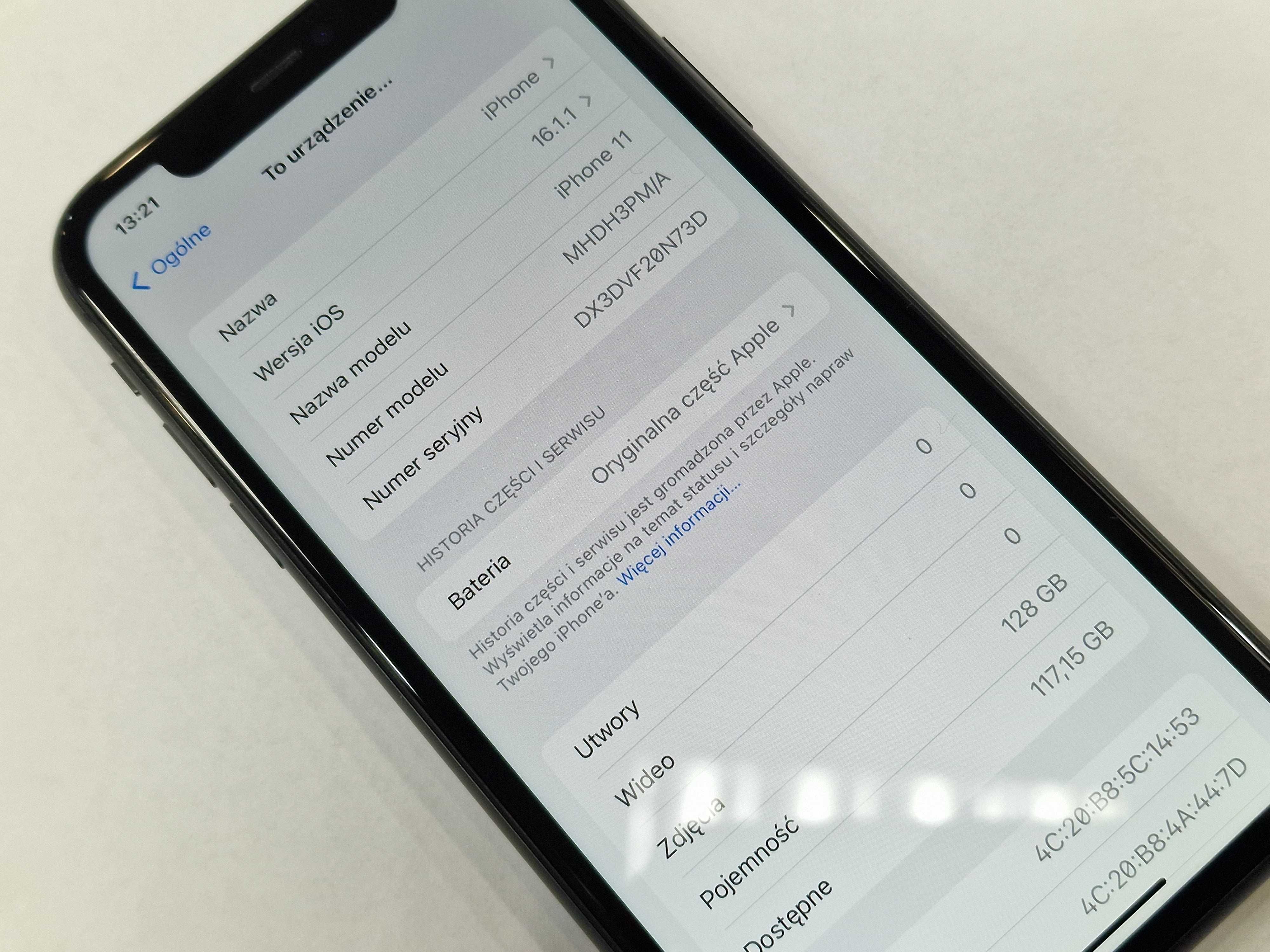 Iphone 11 128GB/ Black/ Czarny/ BAT 100%/ Grade A-/ Gwarancja