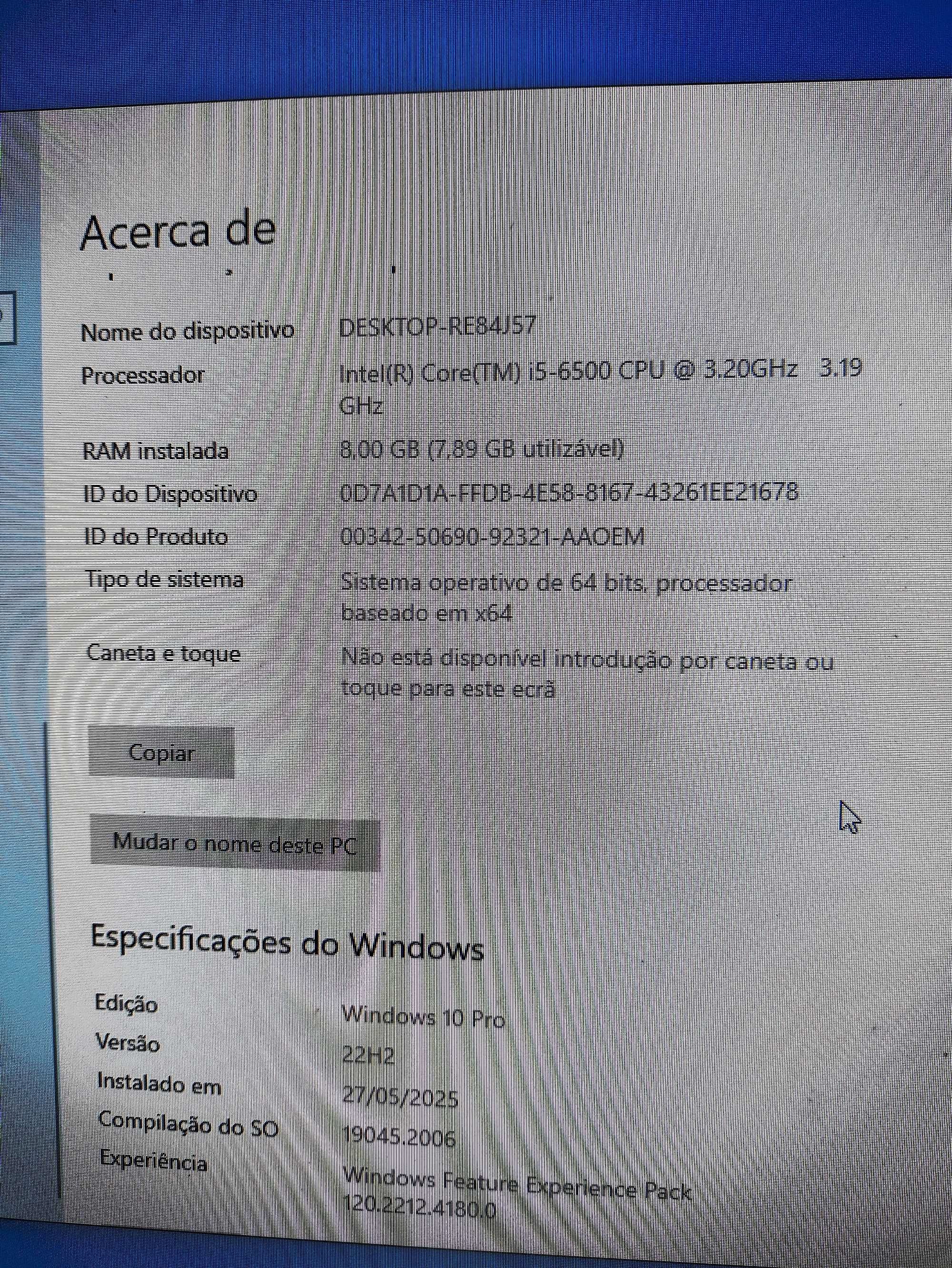 PC Dell OptiPlex 7040 i5 8GB 240GB SSD W10 Pro