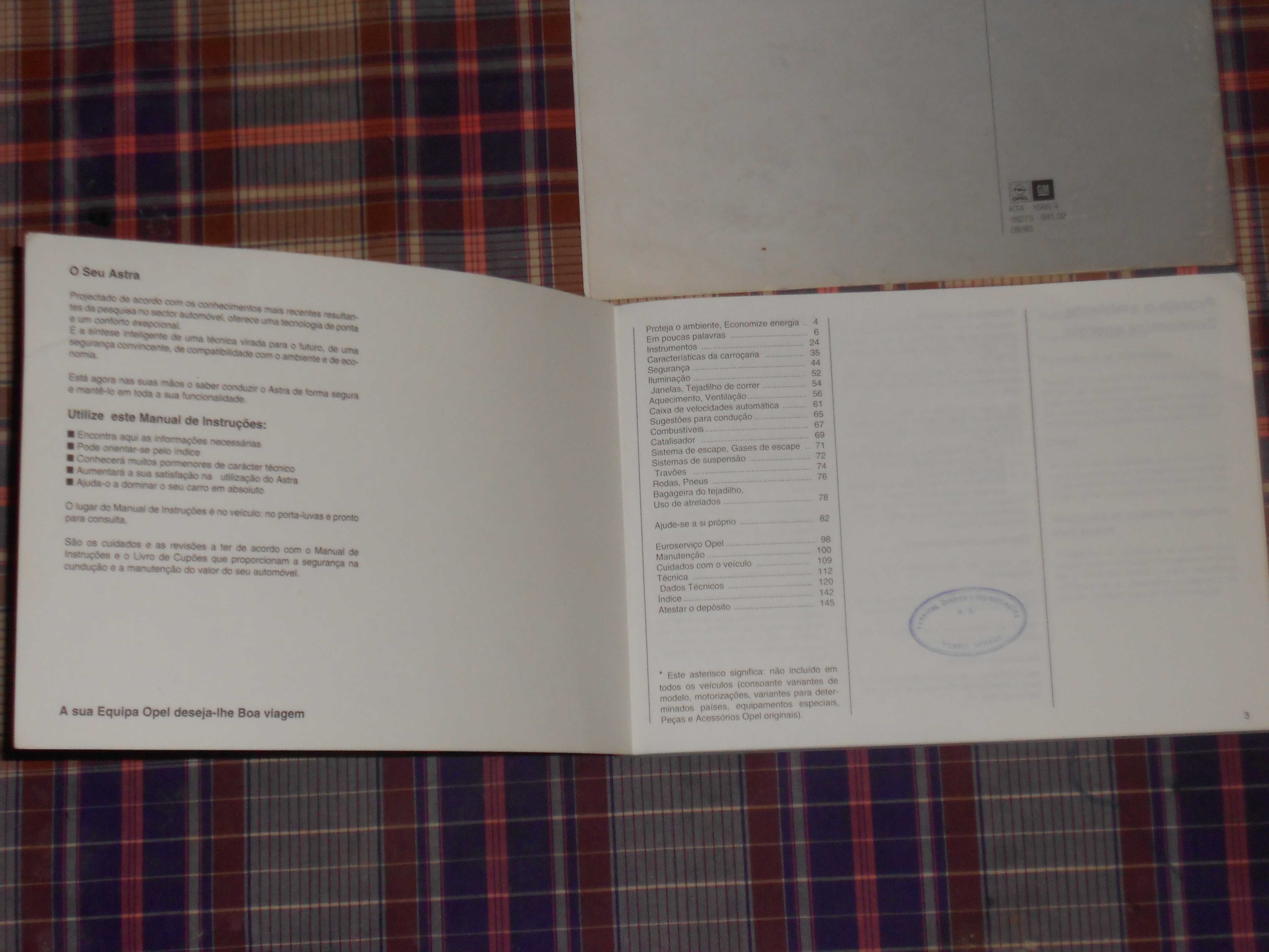 Manual utilizador Opel Astra F