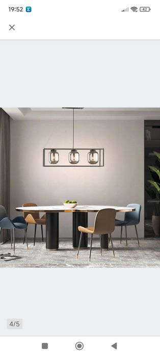 Lampa Sufitowa Wisząca Do Salonu Jadalni 3 Szklane Klosze