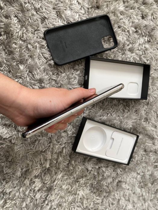 iPhone 11 Pro Max 256GB Silver – BDB Stan, Nowa Bateria 100% + Etui