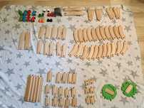 Tory drewniane Lillabo 70 szt duzy zestaw