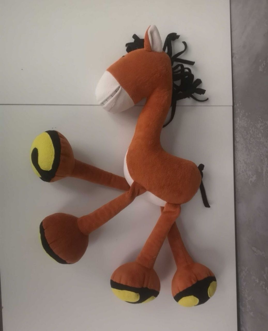 Мягкая игрушка лошадь конь с длинными ногами