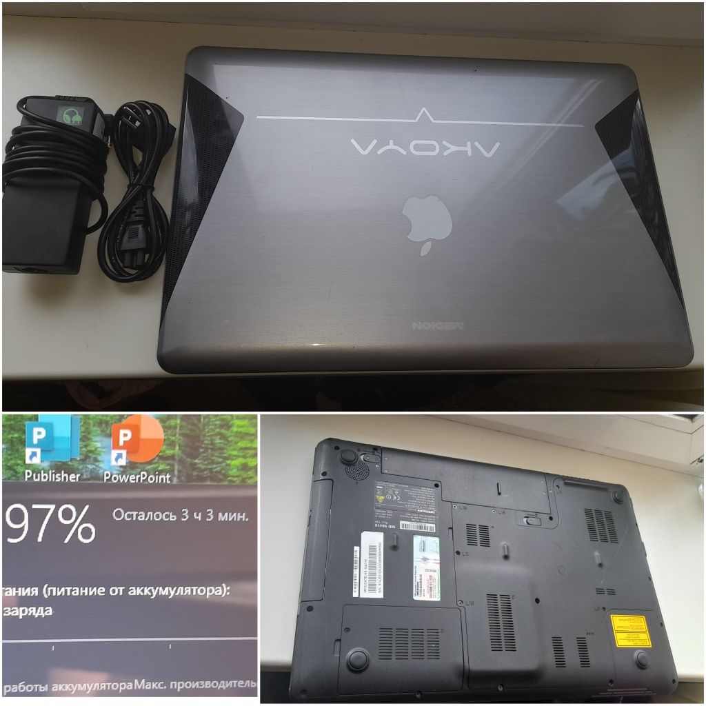 Medion Akoya e7214 17,3"HD iCore3 2,26Ghz 4gb, Ssd 120Gb. Батарея 2 г