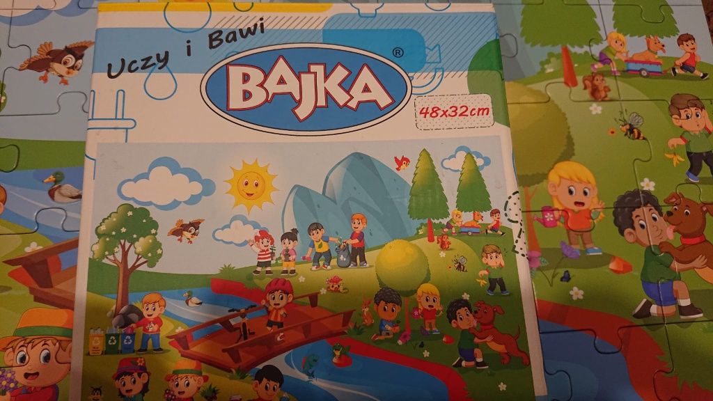 Puzzle małego bystrzaka bajka przyjaciele przyrody ucz się i baw