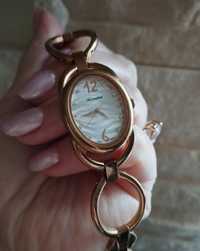 Oryginalny szwajcarski zegarek Adriatica kwarcowy pozłacana bransoleta