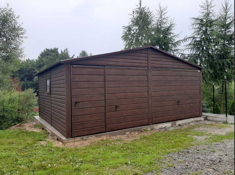 Garaż blaszany 6x6, garaże drewnopodobne, magazyn blaszany