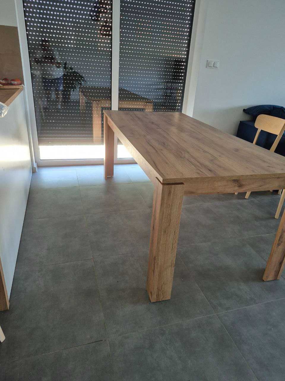 Stół LINTRUP 90×190/280 dąb – rozkładany, solidny design, jak nowy!