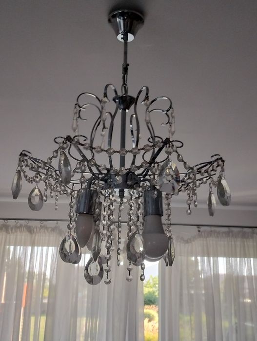 Żyrandol kryształowy na 4 żarówki