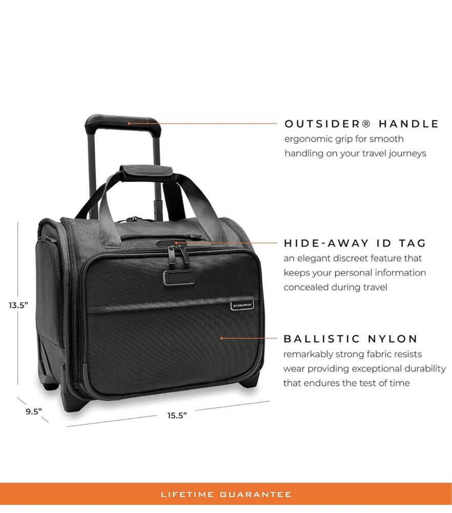 Mala trolley cabine viagem Briggs & Riley Baseline 2