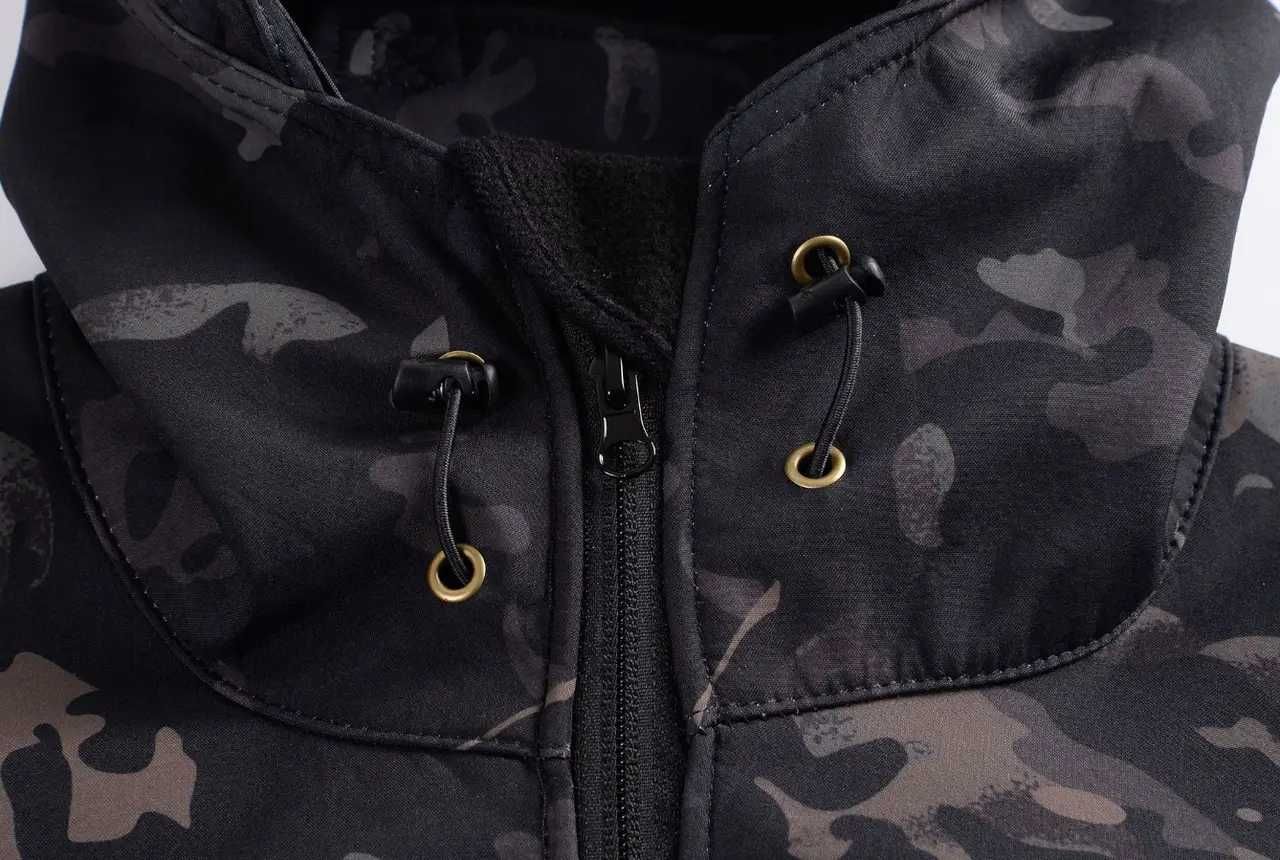 Костюм софтшел Gman Чорний мультикам Soft Shell на флісі