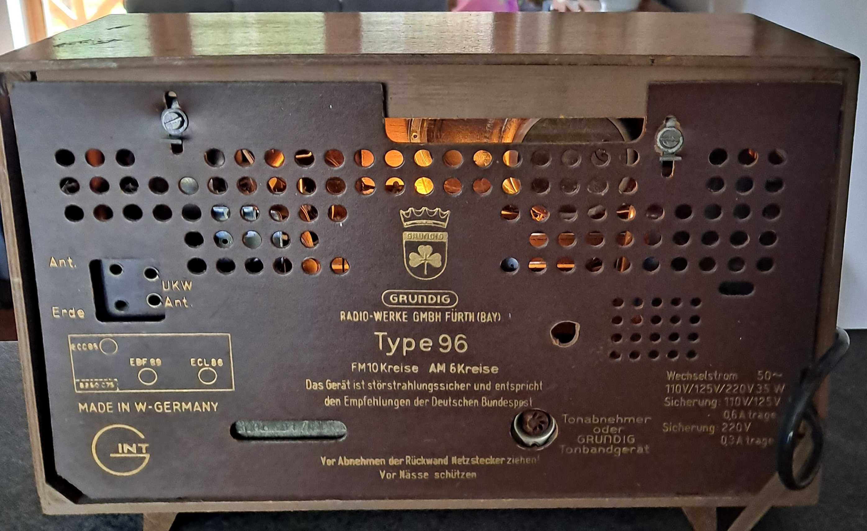 Zabytkowe radio Grundig type96-perełka