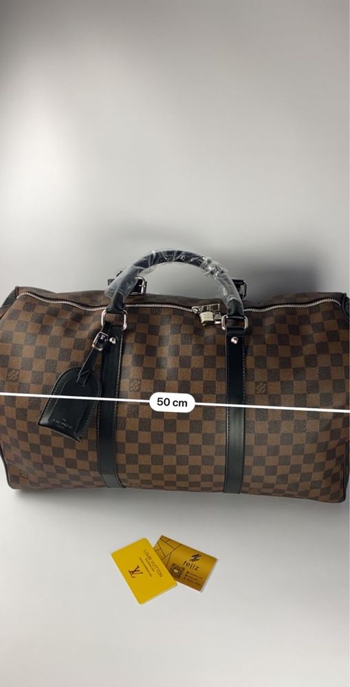 Torba sportowa treningowa podróżna Louis Vuitton Keepall Damier Ebene