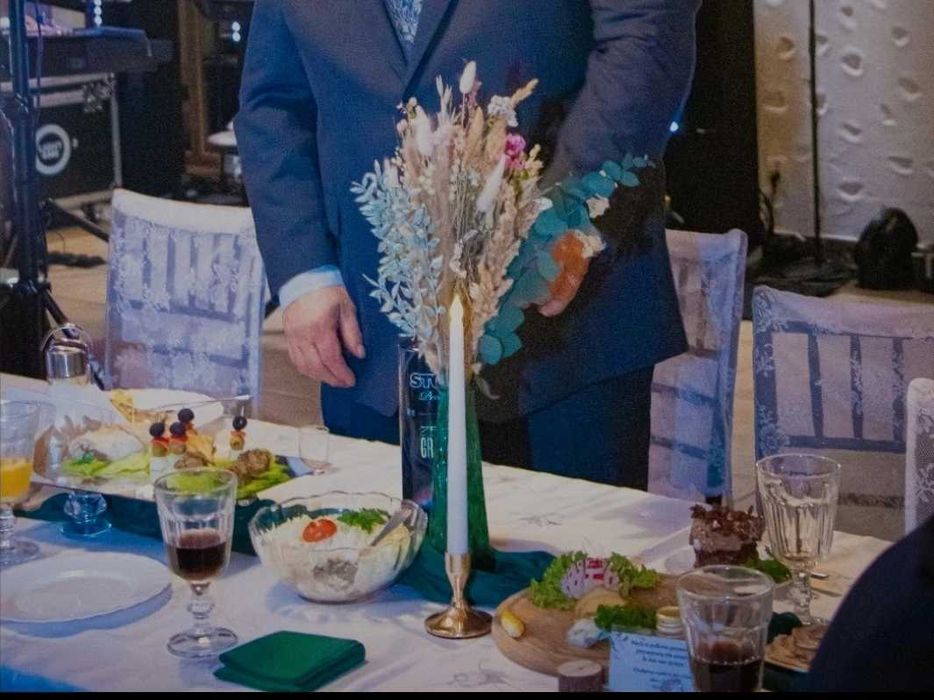 11 wazonów bukiet suszka stabilizowane kwiat dekoracje ślub, chrzciny