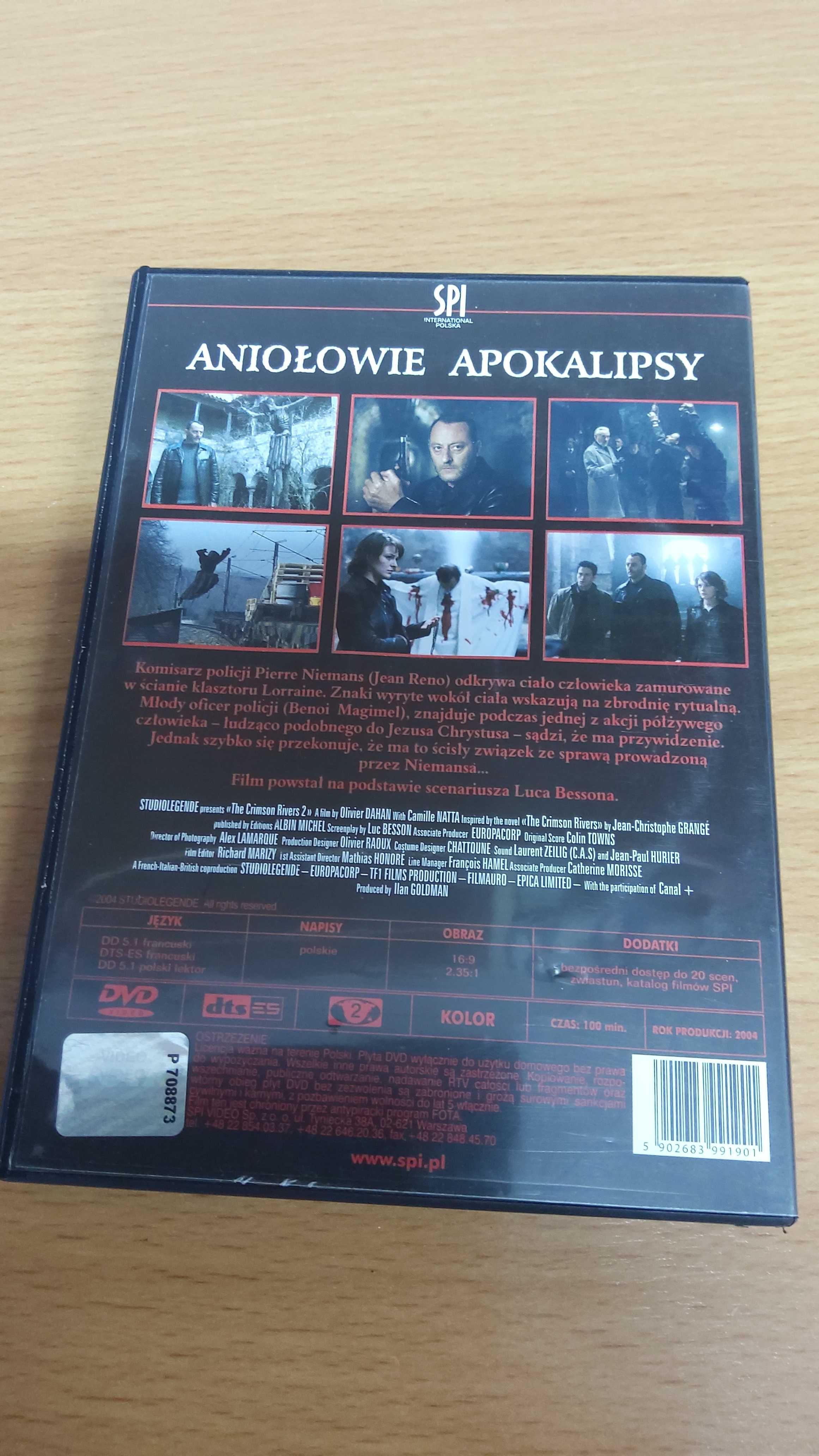 Kino francuskie Aniołowie Apokalipsy Purpurowe rzeki 2 dvd