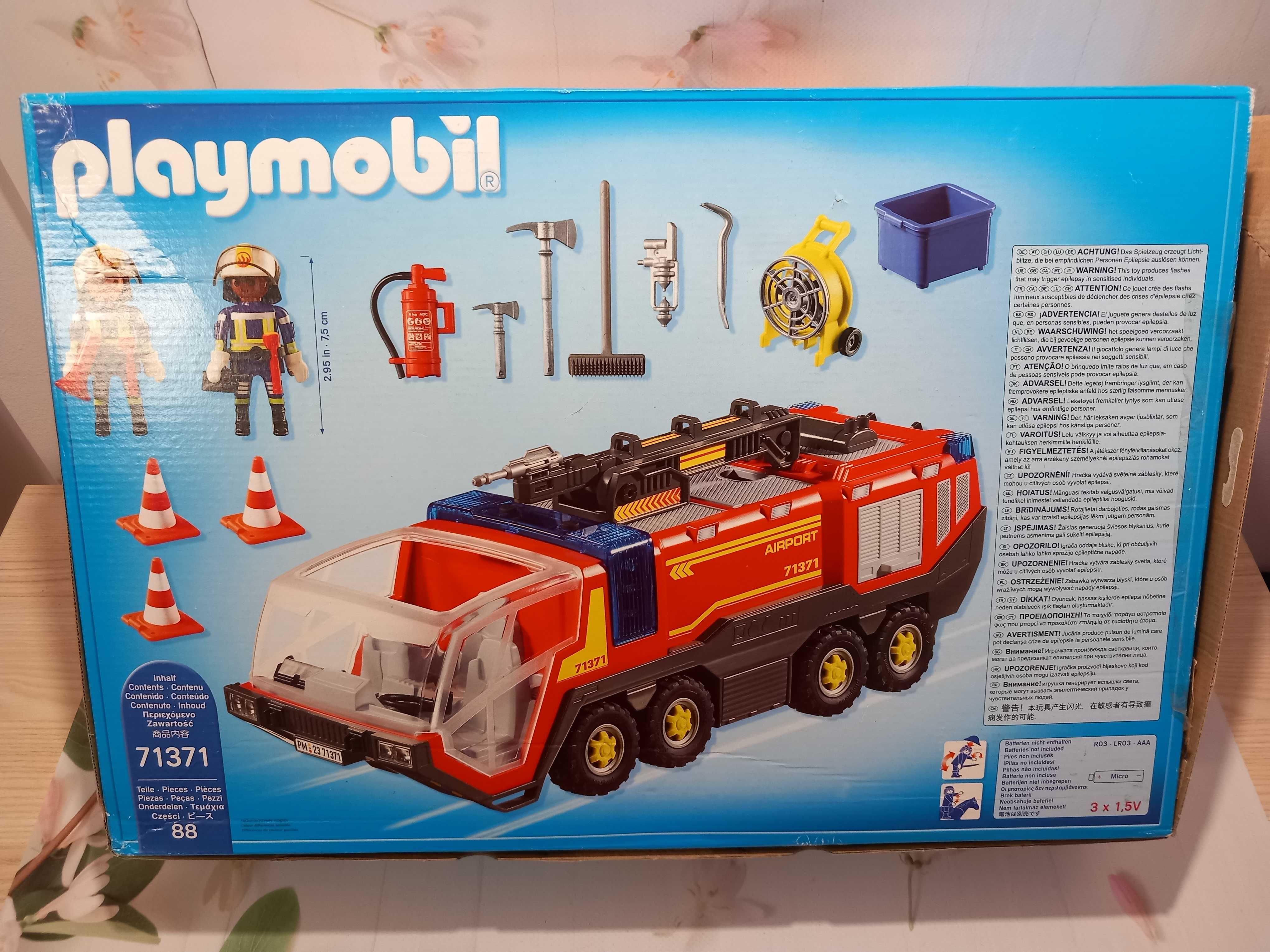 Playmobil 71371 Pojazd strażacki na lotnisku, niekompletny