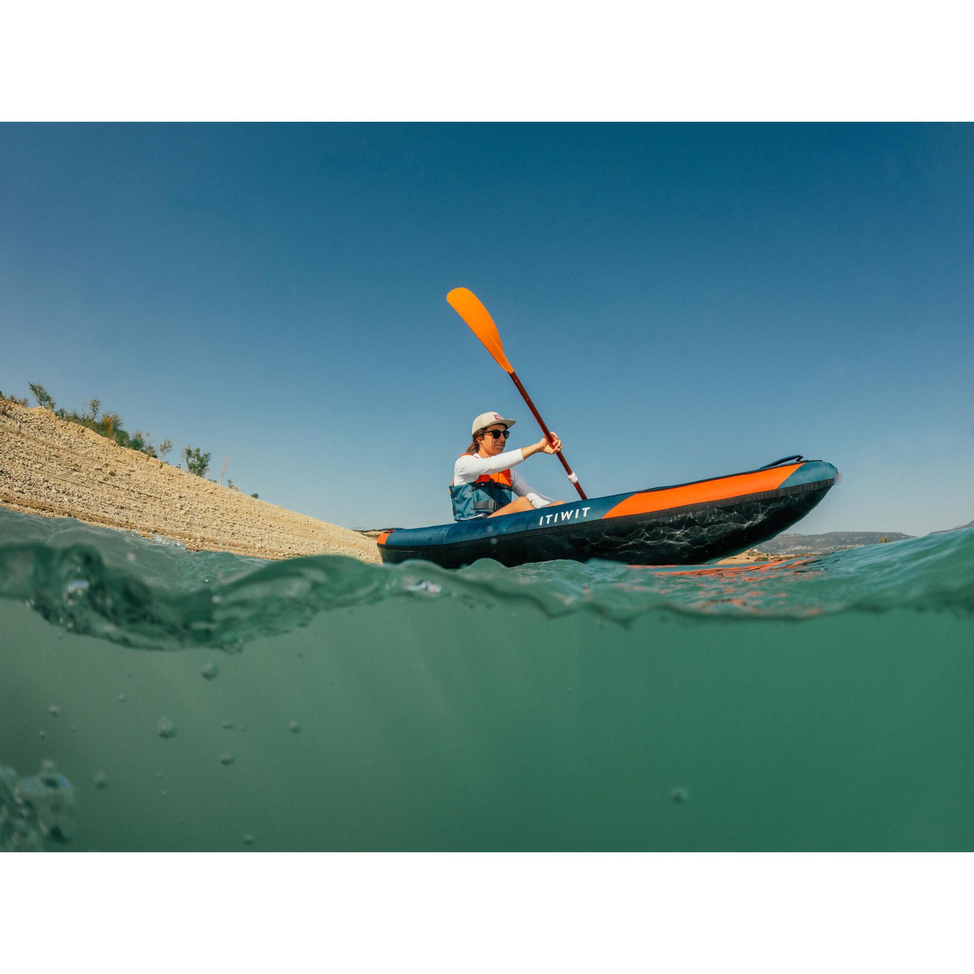 Canoa kayak insuflável de passeio 1 lugar