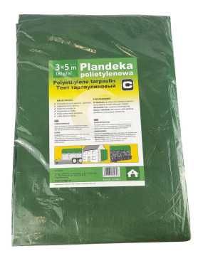Plandeka polietylenowa zielona 180g Gruba Mocna Wzmacniana 3x5 - 3 szt