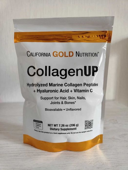204 г/464 г/1 кг Collagen UP Морской коллаген 1 и 3 тип с витамином С