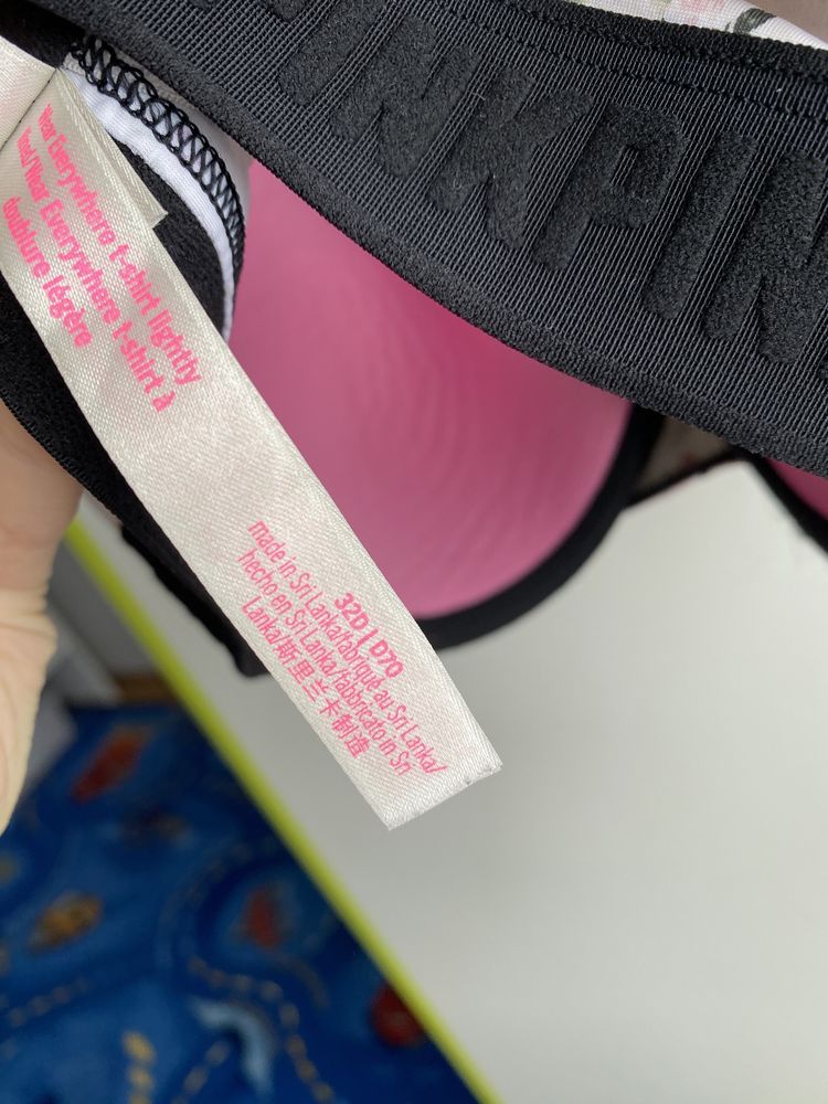 Stanik biustonosz pink victoria’s secret 70d kwiatki oryginał