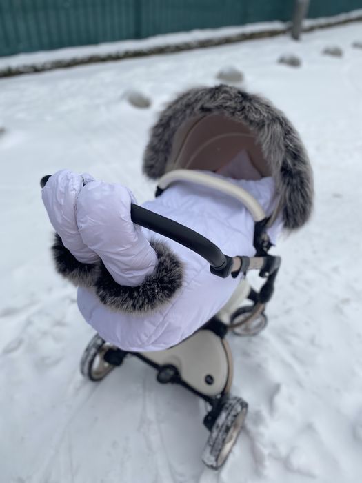 Коляска Mima Xari 2 в 1 Белая Коляска прогулочная и люлька Трансформер