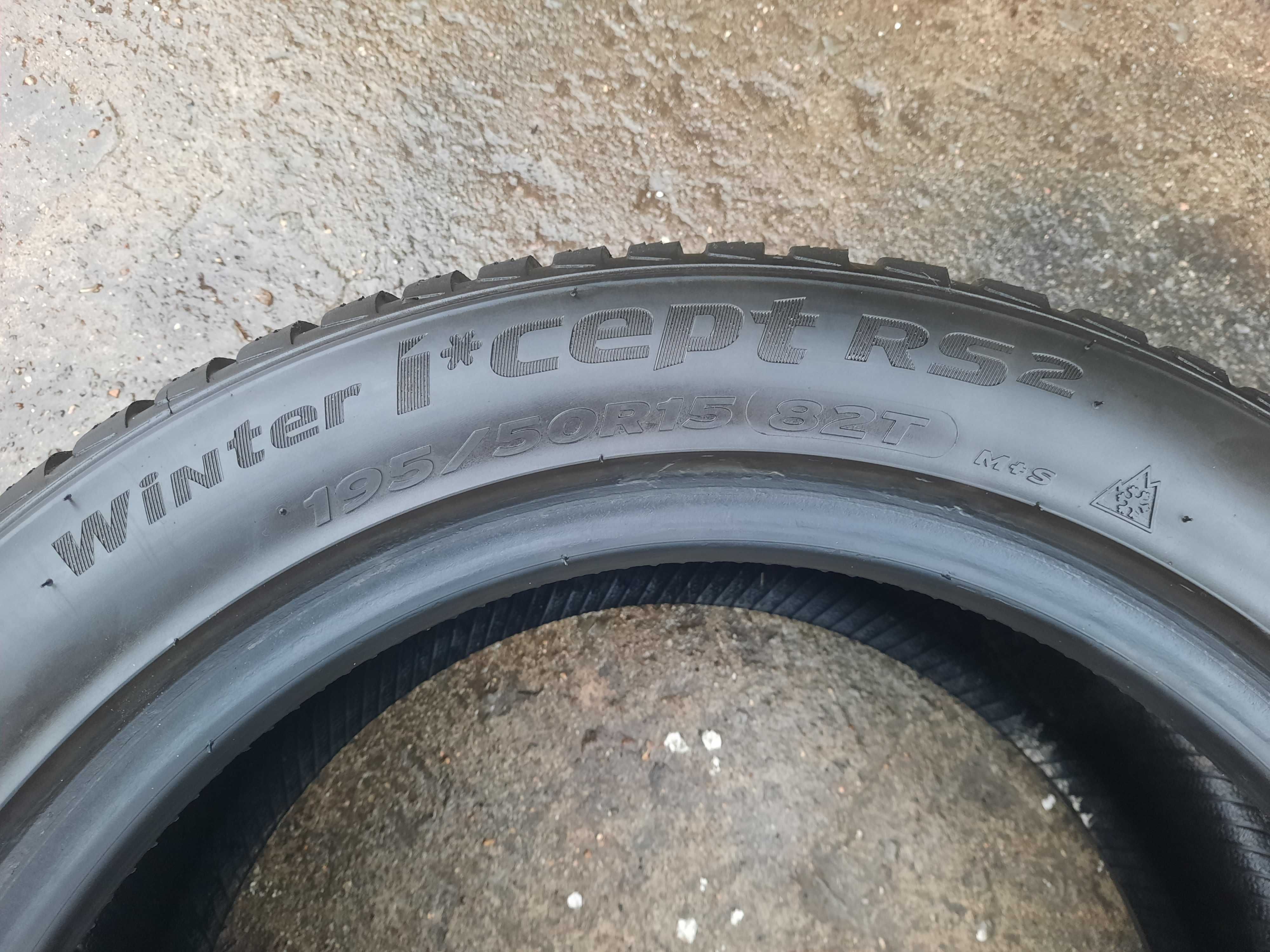 Opony zimowe klasy średniej HANKOOK 195/50/15 ok. 7 mm 2020 r.