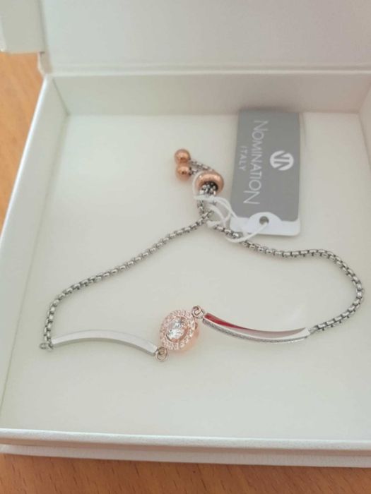 Pulseira nova com caixa/saca Aço-Zr-Ouro "Bluebird" Royaldream