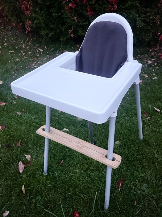 Krzesełko niemowlęce do karmienia IKEA ANTILOP z podnóżkiem i poduszką