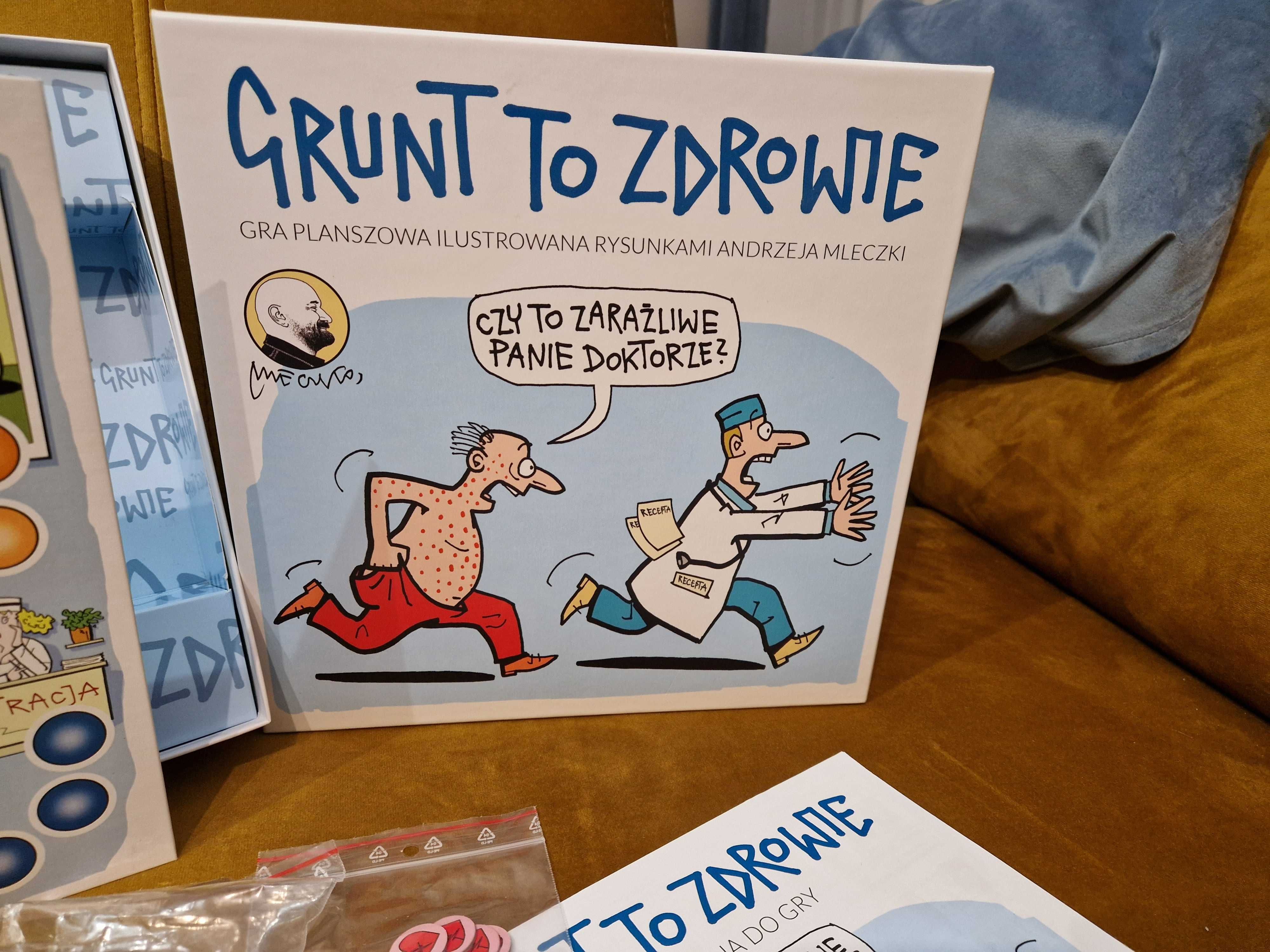 Gra Grunt to zdrowie rysunki Andrzeja Mleczki