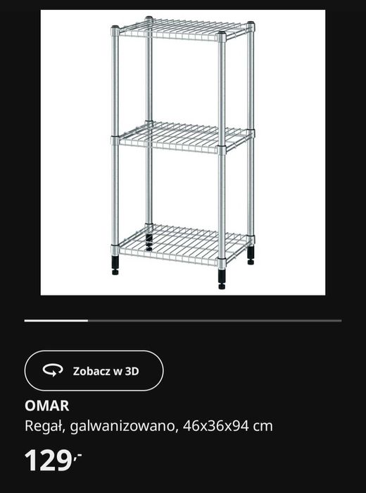 Ikea OMAR sekcje wysoka + niska