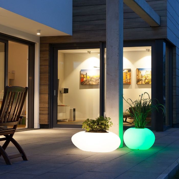 Floreiras com luz led