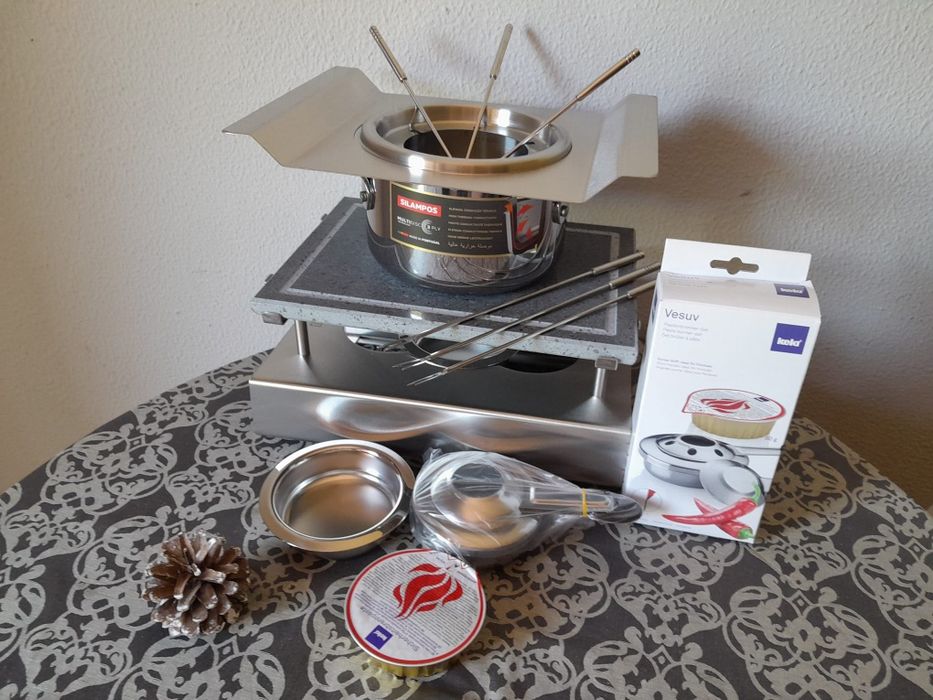 Fondu + pedra grill como nova