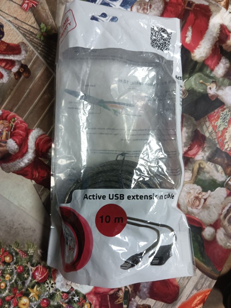 Кабель USB2.0 AM -> AF Digitus 10 м Black (DA-73100-1)