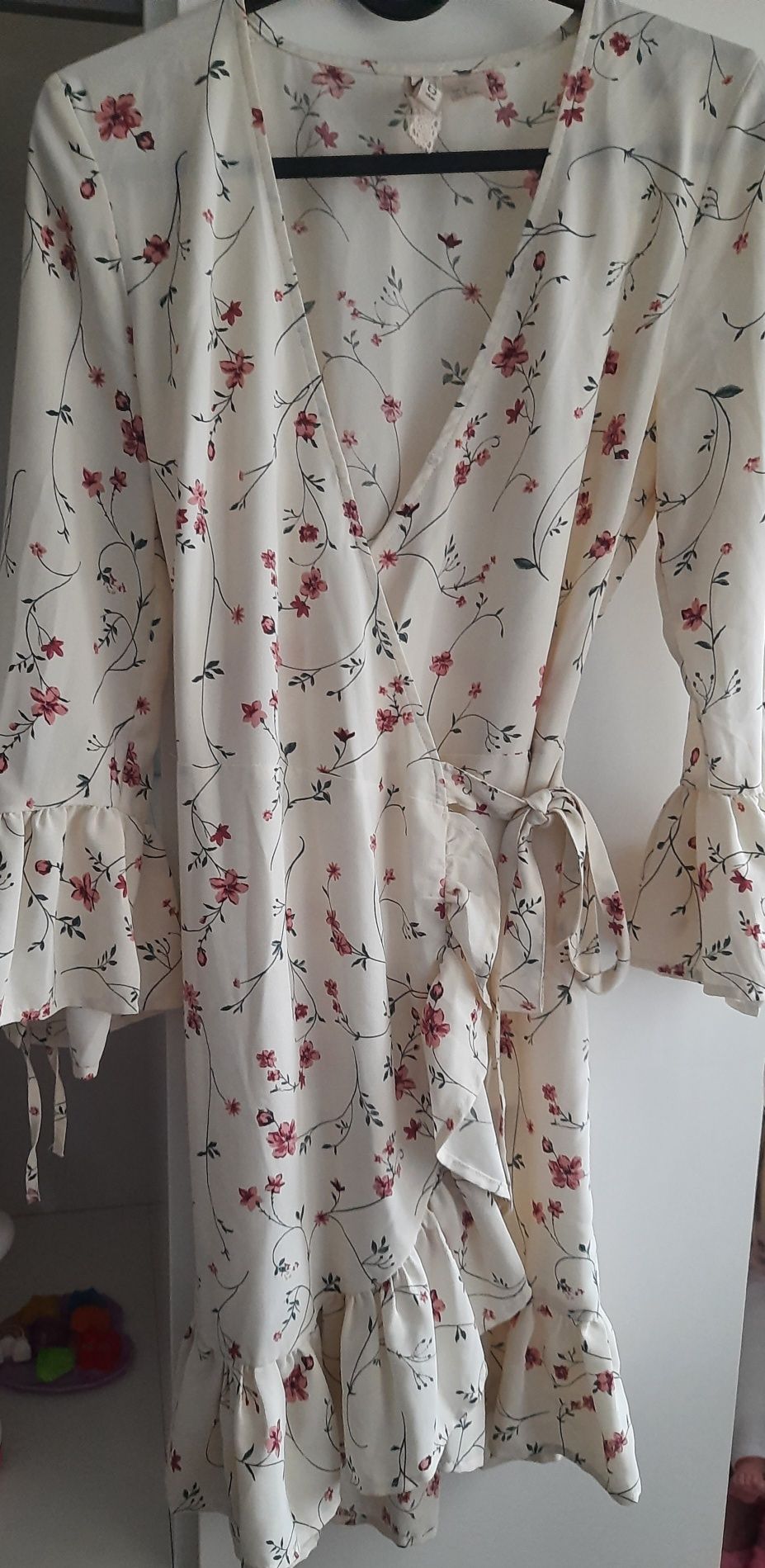 Sukienka h&m xs kwiaty kopertowa