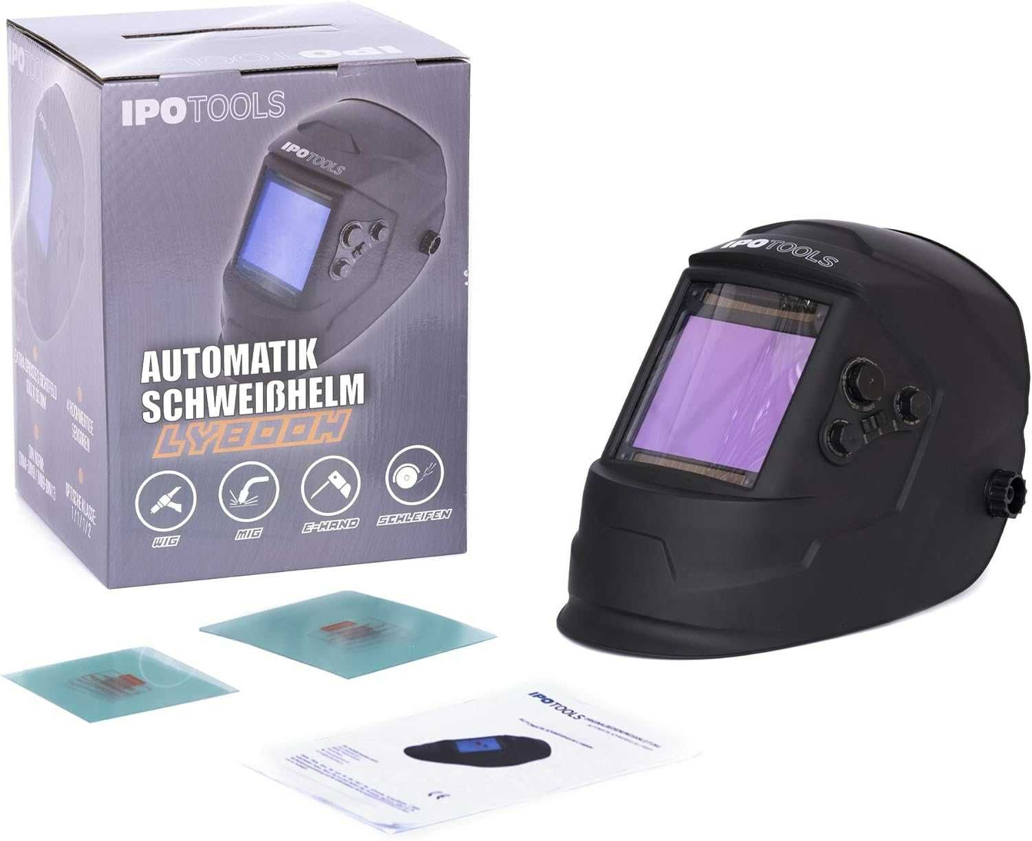 Automatyczny hełm spawalniczy IPOTOOLS LY800H ochrona DIN 4/5-9/9-13