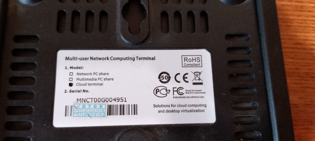 Тонкий клиент, облачный терминал, multiuser network computing terminal