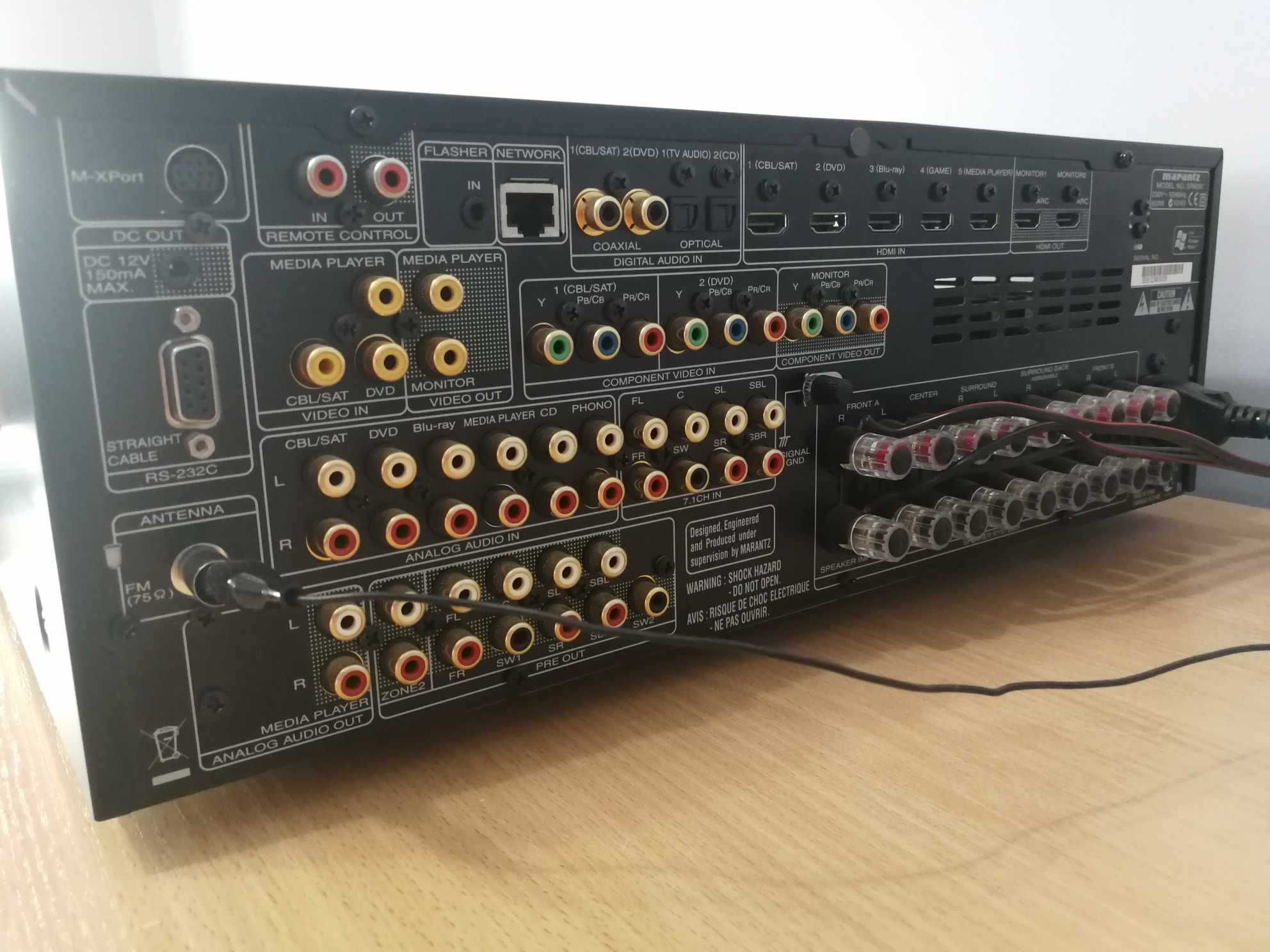 Amplituner Marantz SR6007 7.2 4K HDMI USB Pilot Papiery Jak Nowy Ideał