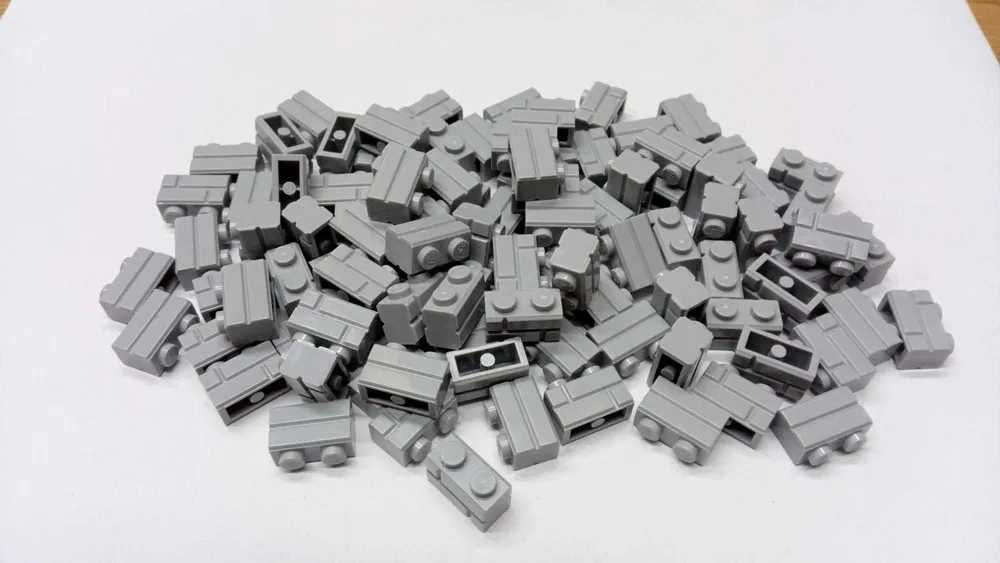 Klocki LEGO - Cegiełki szare 1x2 250 sztuk - NOWE