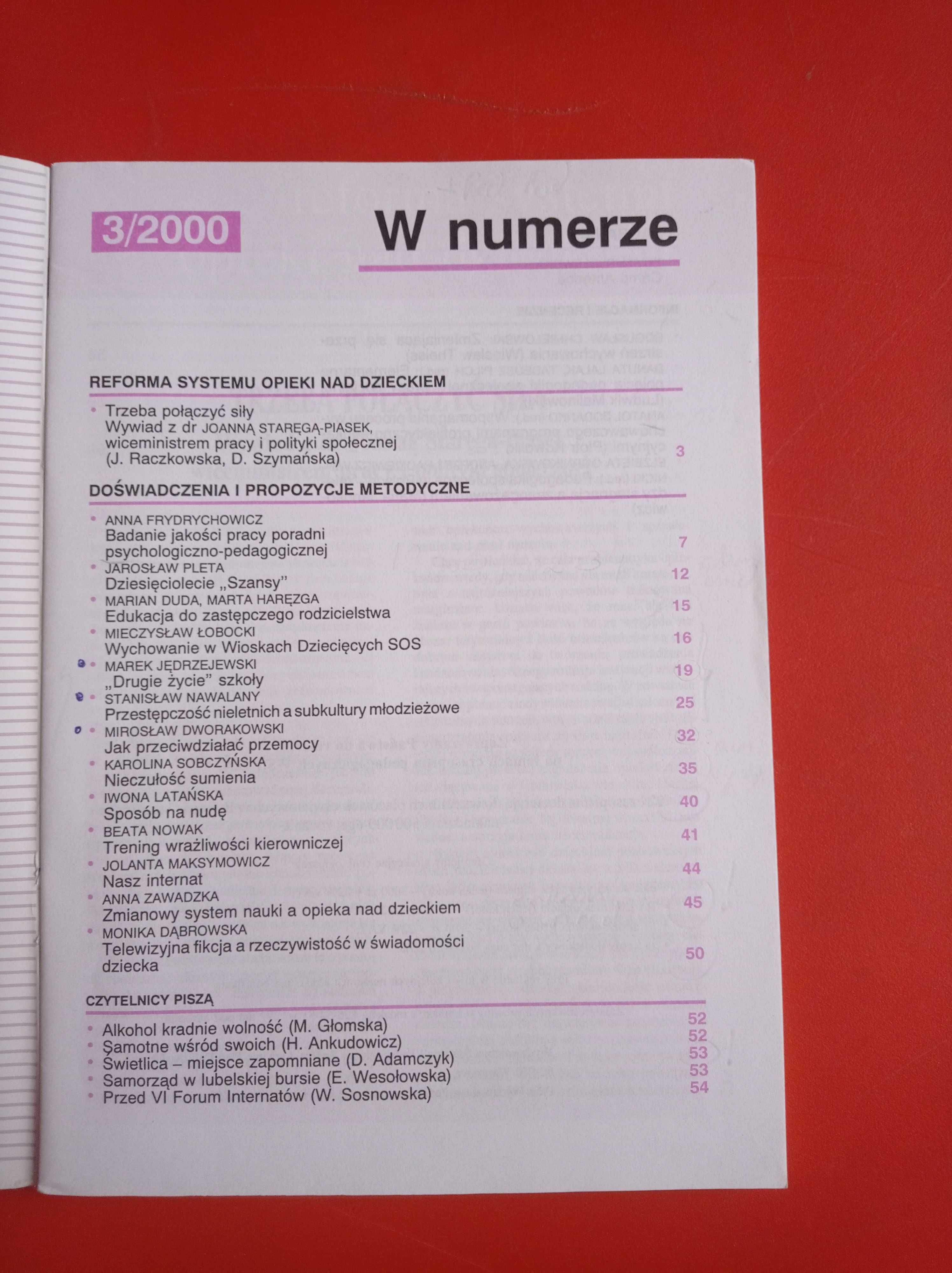 Problemy opiekuńczo-wychowawcze, nr 3/2000, marzec 2000