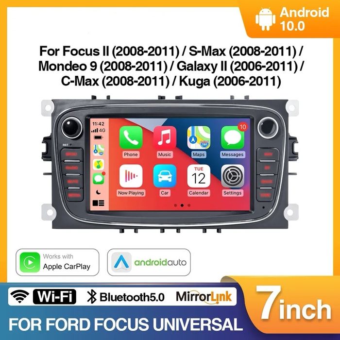 Магнітола Ford Focus 2, s-max, mondeo 9, galaxy II, c-max,Kuga Android