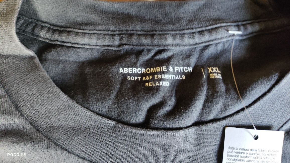 Abercrombie & Fitch 5-pak t-shirt XXL czarny khaki beżowy ecru i biały