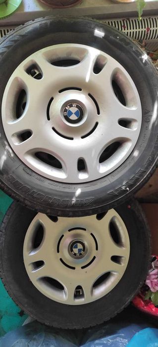 Koła zimowe 4 szt BMW 15" 195/65r15 91H Bridgestone + kołpaki