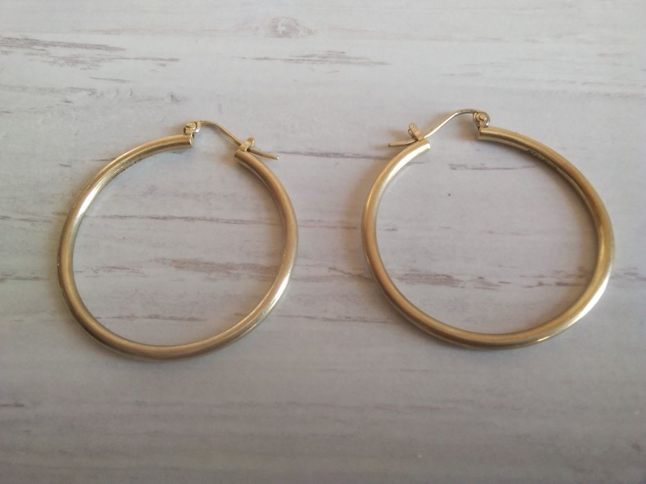 Серьги кольца.позолоченые 925 проба.