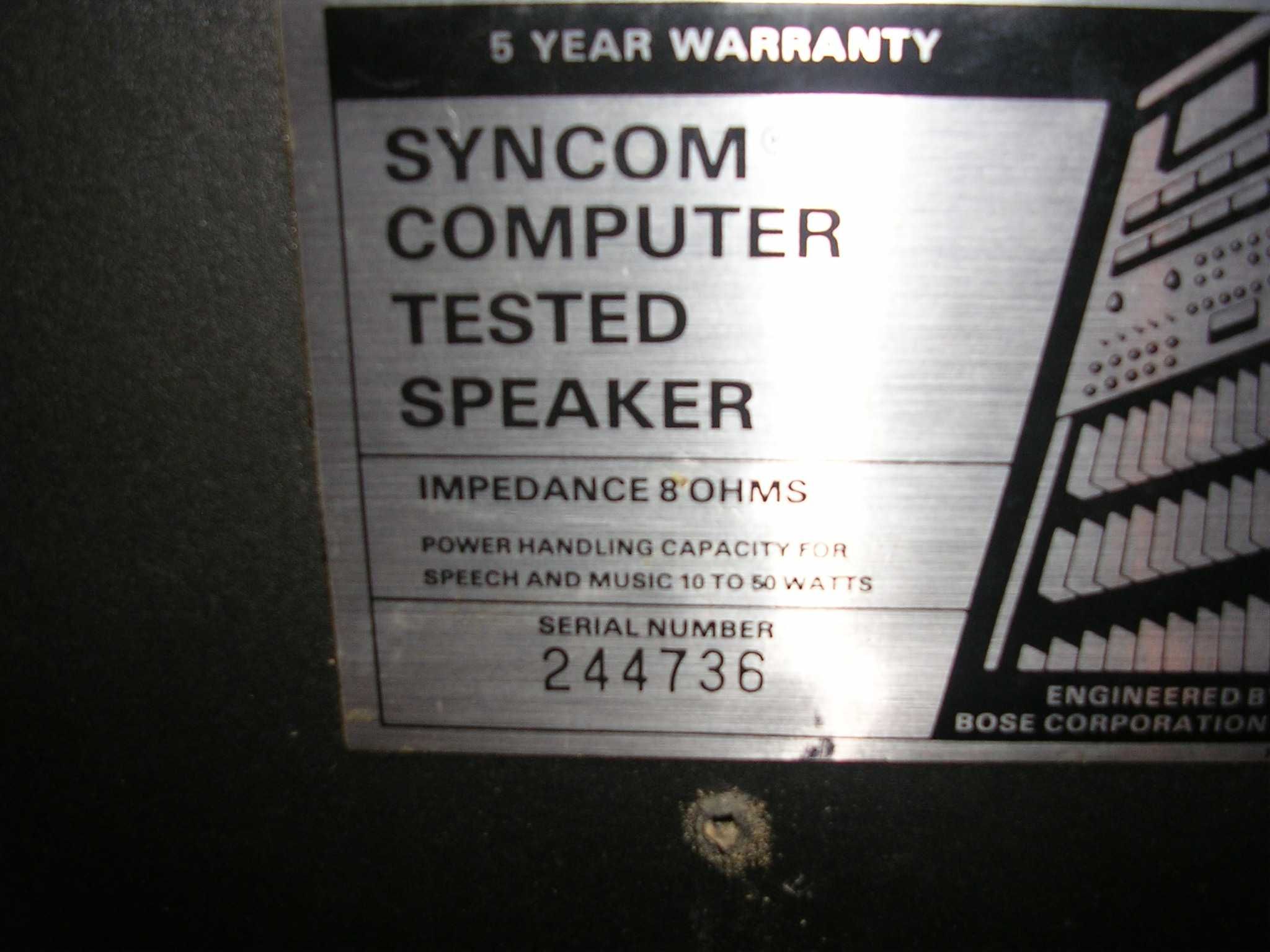 kolumny Bose Syncom Computer Tested Speaker