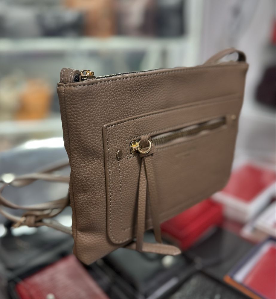 Женская сумка кросс боди David Jones черная из экокожи CM6784