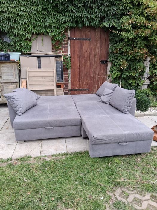 Narożnik rozkładany szary