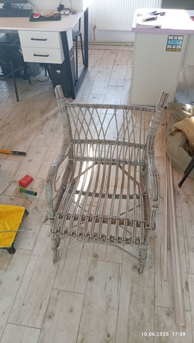 Плетёное декоративное кресло для фотозоны, декора под мастер-классы