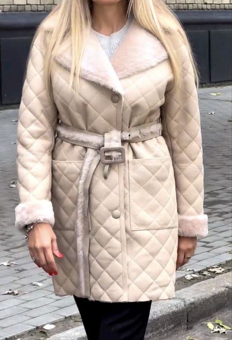 Дублянка натуральна шкіра/хутро овчина/ НОВА/ люкс/Туреччина/Л-ХЛ