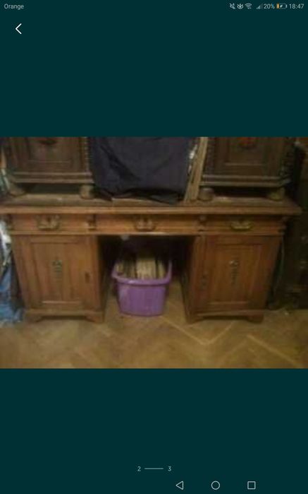 Biurko drewniane eklektyczne